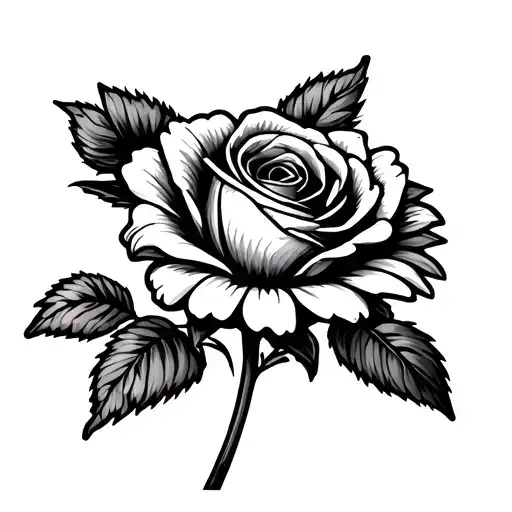 Rose Sweat Pee Daisy Outline