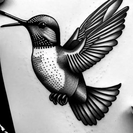 Hummingbird With Lavender