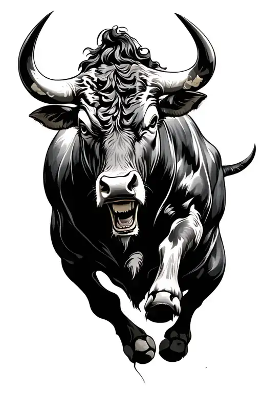 Angery Bull Stomping On Bull