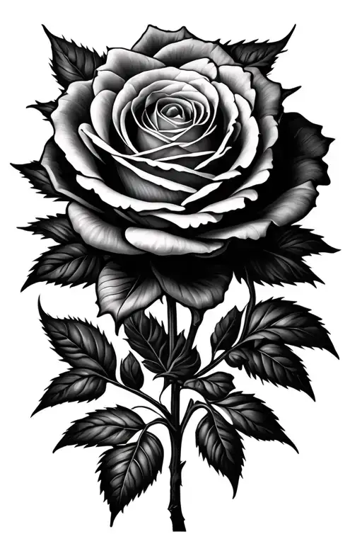 Flowers To Add Onto A Realistic Big Rose Intertwined