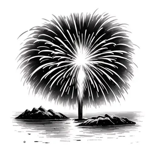 Roman Candle Firework Display Illuminating