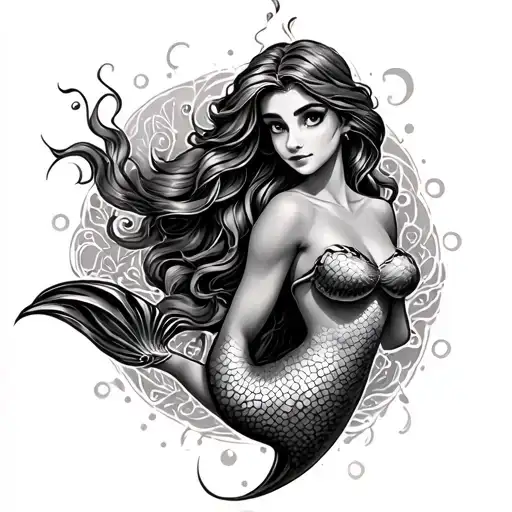 Ariel The Mermaid Tattoo Inspired