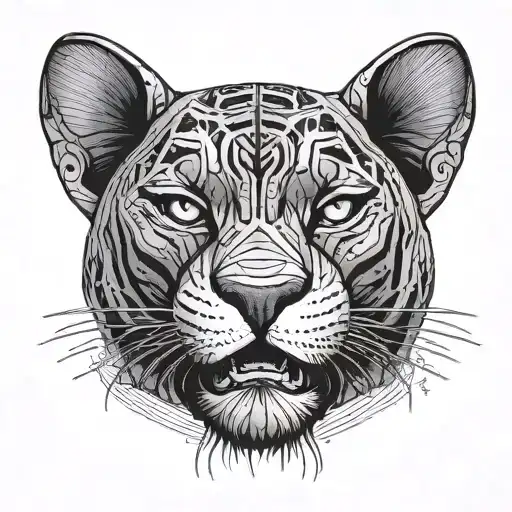 Black Panther Detailed Line Work Unique For Dark Skin