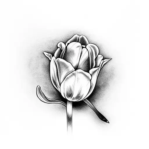 Tulip With Grim Reaper Hand Golsing It