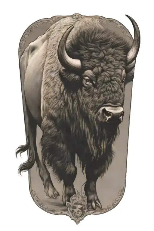 A Herd Of Twenty Fast Running Buffalo