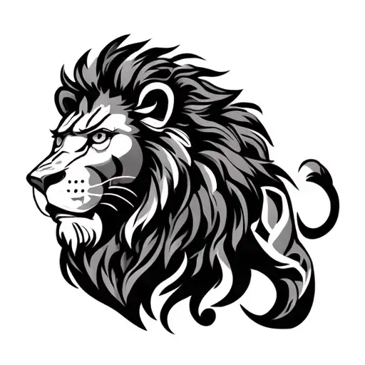 Lion With Maori Style