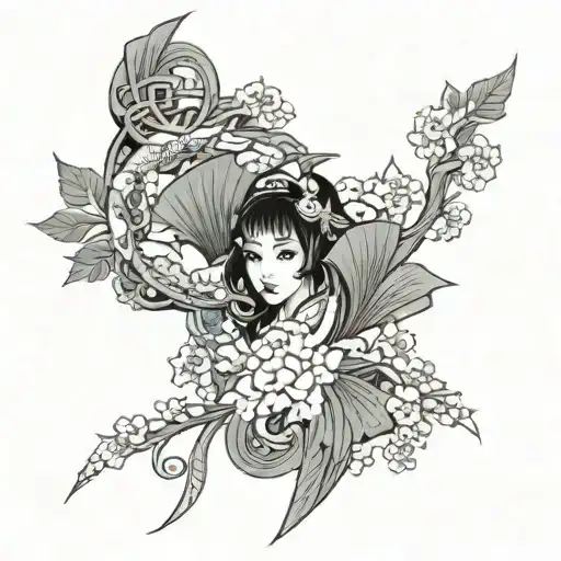 Japanese Gothic Sleeve