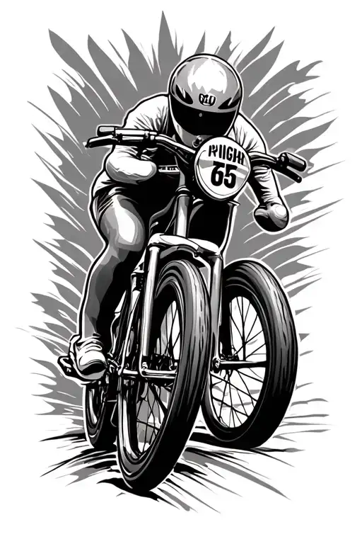 Racing Bicycle Surrounded