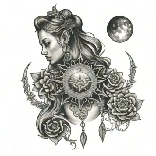 Sternum Stoner Female Chandelier Sun Moon Lotus Underbust Petite