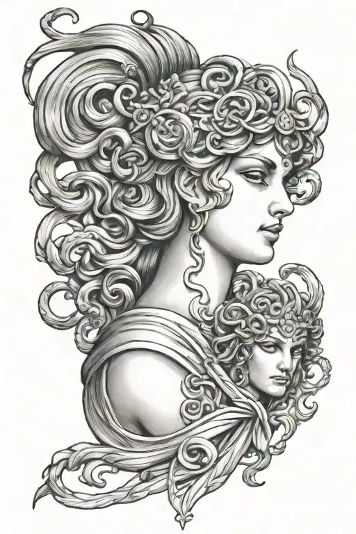 Athena Helping Medusa Greek Mythology