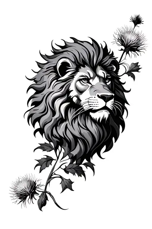 Scottish Lion And Thistle