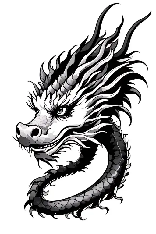 Dragon Japanese Geisha