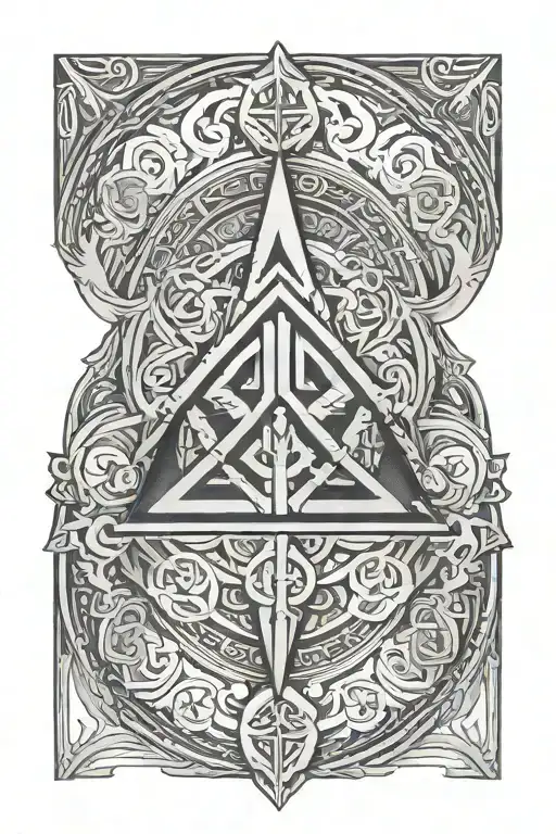 Geometrical Norns Tyr Nordic Runes