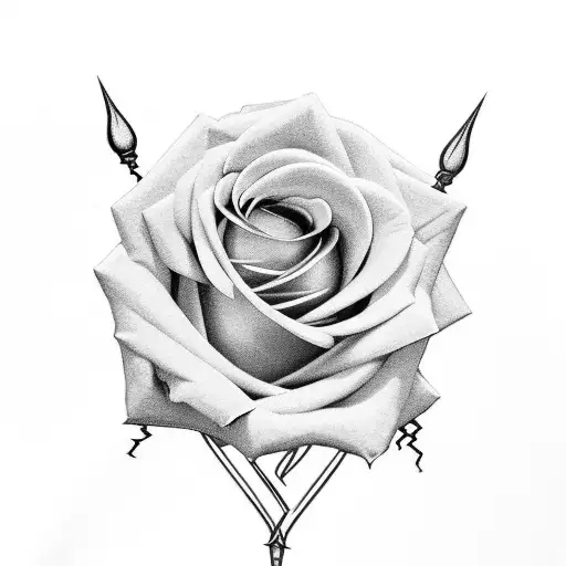 Rose Barbed Wire Garter