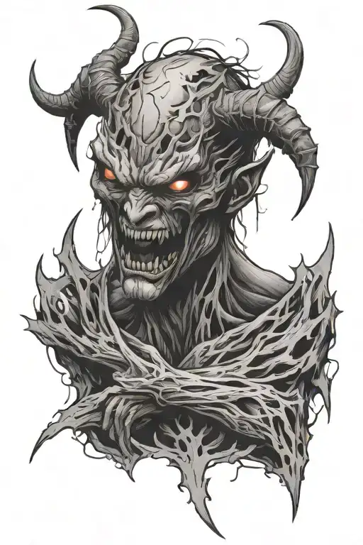 Demon Inside A Broken Person With Rage Rage