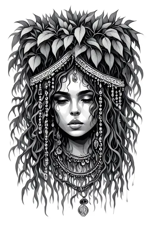 Weeping Willow Tree Mardi Gras Beads