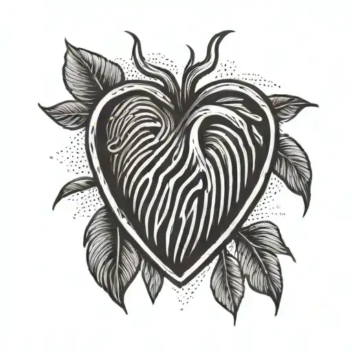 Fingerprint Behind A Heart Beat Line