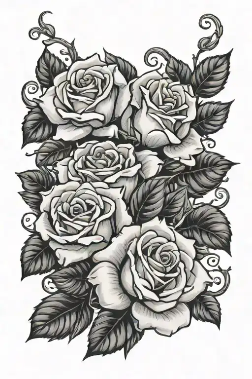 Roses And Glory Vine