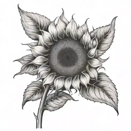 Sunflower With Adele In The Stem