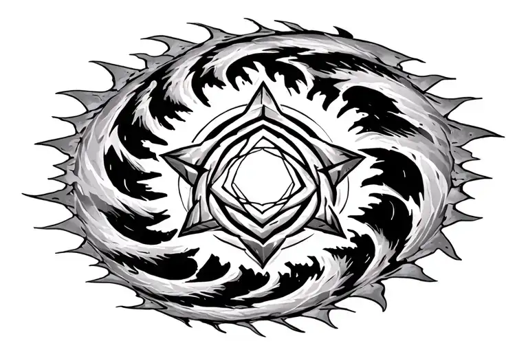 Portal Spiral With 5 Pointed Star In Center