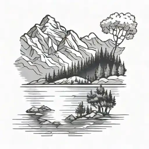 Mountain Scape Lake View