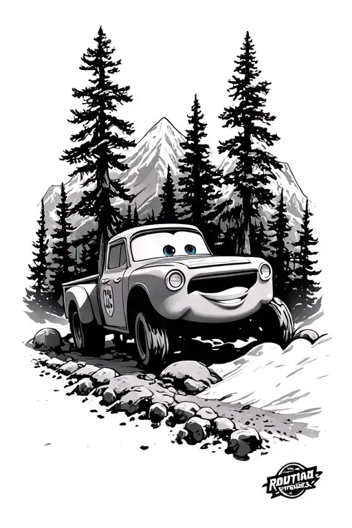 Radiator Springs Mountain With Mater