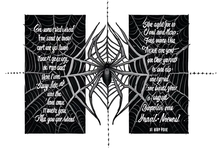 Spider Web Made Out Bible Verses