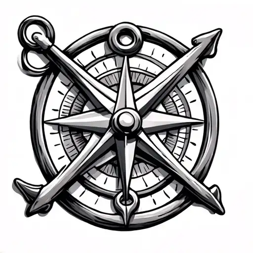 Anchor Compasses Symbolizing Exploration