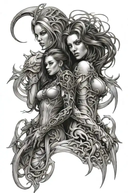 Gemini And The Good And Evil Witchblade Angel