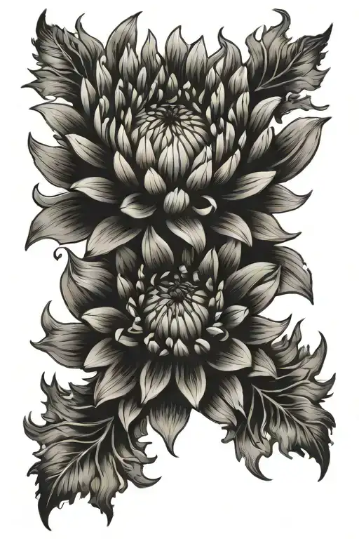 Chrysanthemum Fire Flames