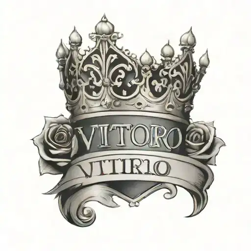 Vittorio Written In Crown Elegantly