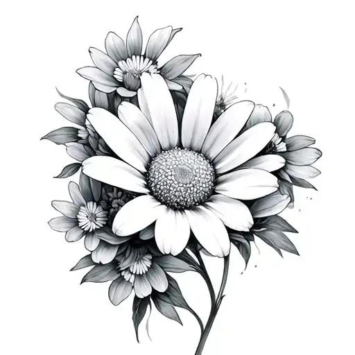 Daisy And Forget Me Not