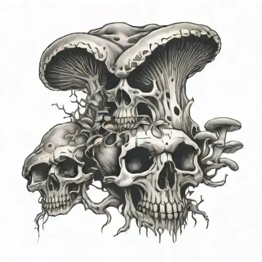 Mushroom Forest Skull
