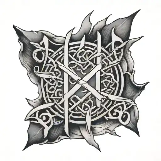 The Word Crystal Written Out In Viking Runes With Celtic Accents