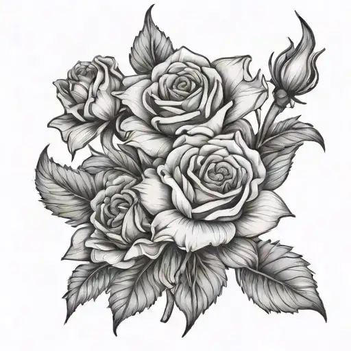 Carnation Rose And Daffodil Flowers