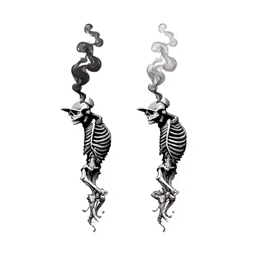 Money And Time With Smokes And Skeletons