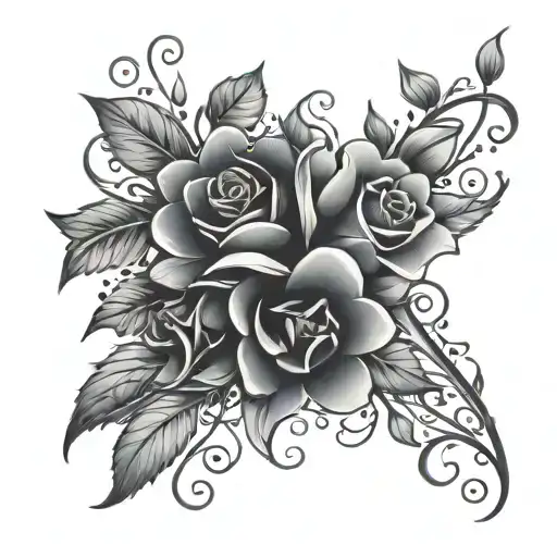 Vine And Flower Wrapped Around Arm Band