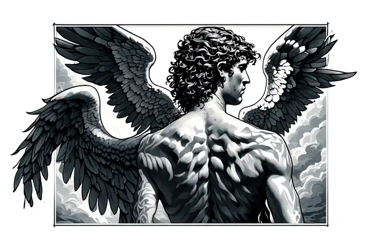 Upper Back With Icarus