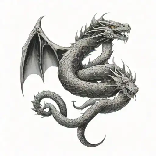 Abstract Snake And Dragon Themed Arm Sleeve