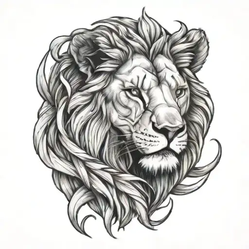 Lion Claws And Africa Outlined