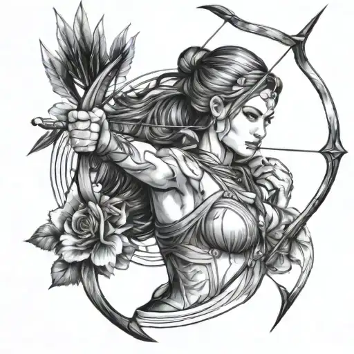 Woman And Bow And Arrow