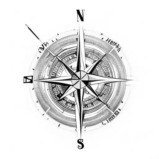 A Compass With A Guitar As The Needle