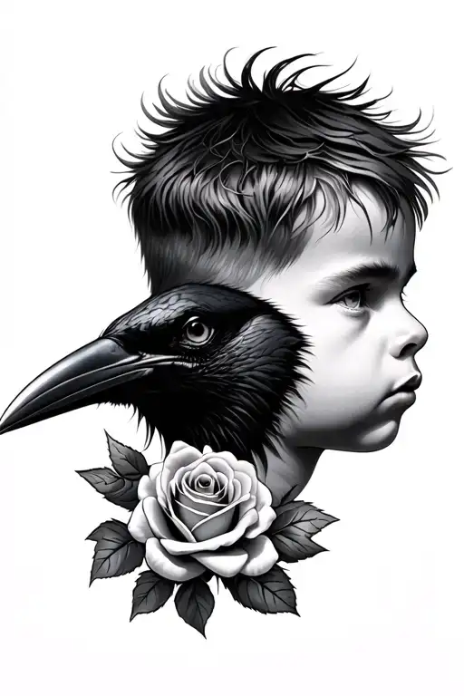 Raven Roses My Sons Face Morphing