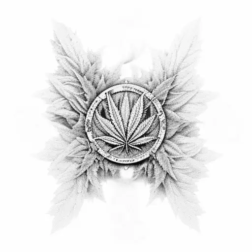 A Psychedelic Music Equalizer Made Of Weed Leaves And Smoke