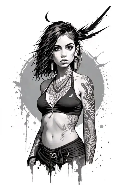 Tribal Girl Short Hair