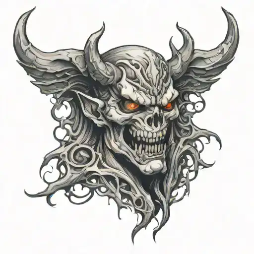 Demon Breaking Out Cross