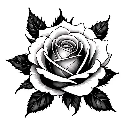 Black Abstract Rose