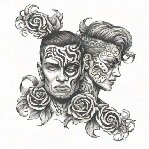 Tow Faced Homan With Different Personality