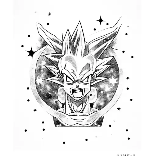 A Dragon From Dragon Ball Z Surrounded By Constellations In Space