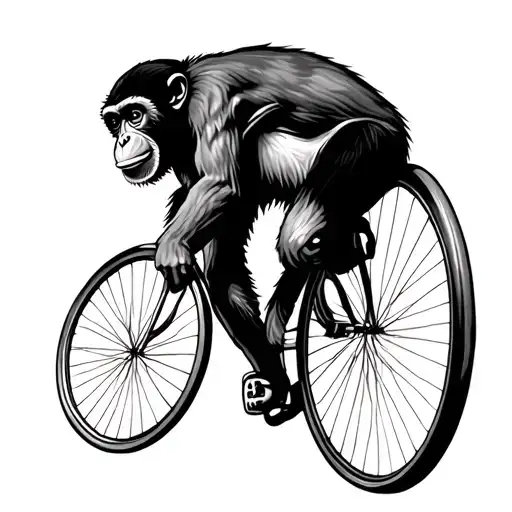 Monkey Riding Pennyfarthing